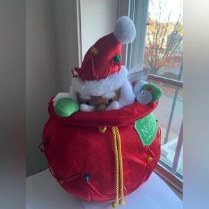 SEE VIDEO NWT African American Santa Music Lites Dancing in Toy Bag 10 Songs